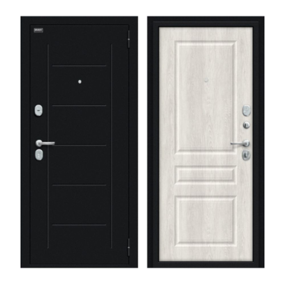  Входная дверь Браво/Dveri Bravo/Пик 117.С14 Букле черное/Casablanca