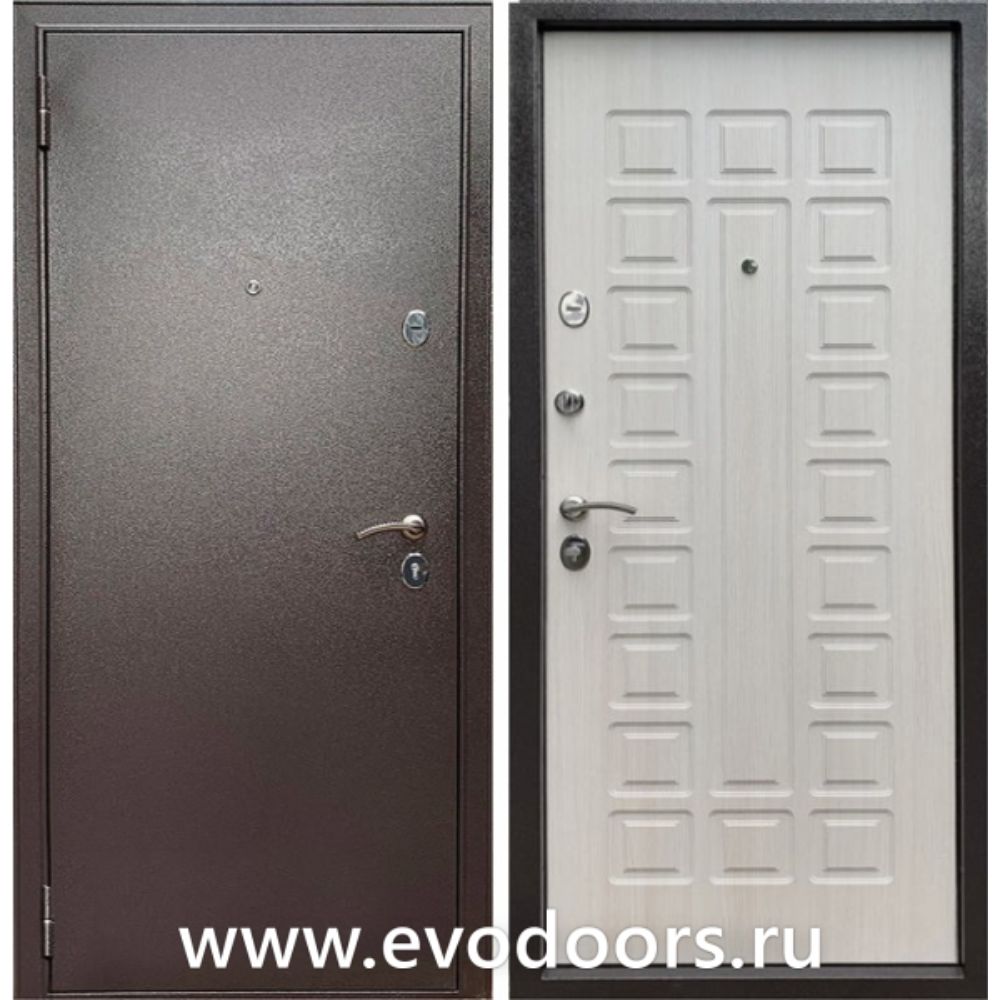  Входная дверь БУЛЬДОРС ЭКОНОМ-3 ЛАРЧЕ БЬЯНКО Е-110