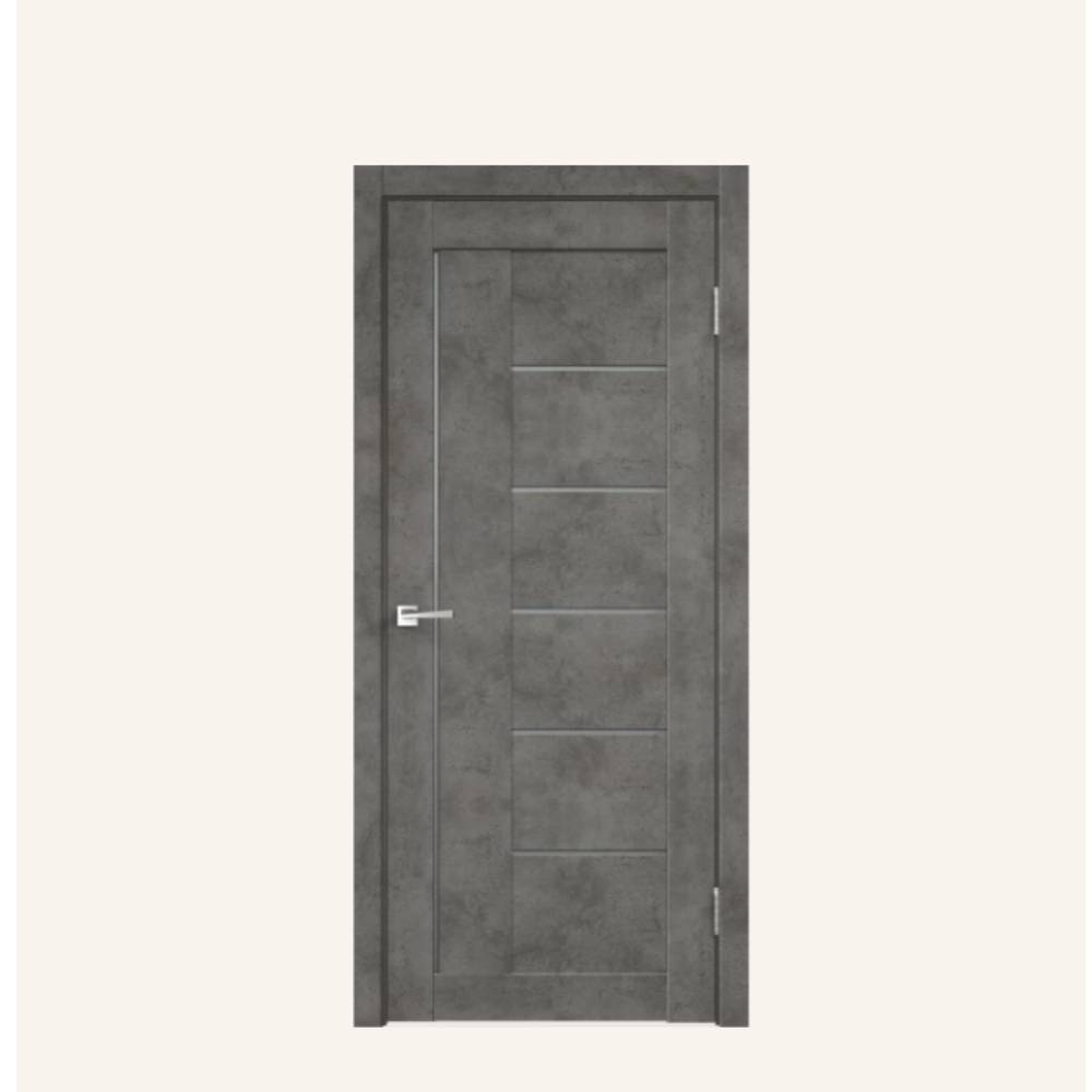 Фото  Дверное полотно MASTER FOIL LOFT 3 со стеклом без притвора Бетон тёмно-серый - купить