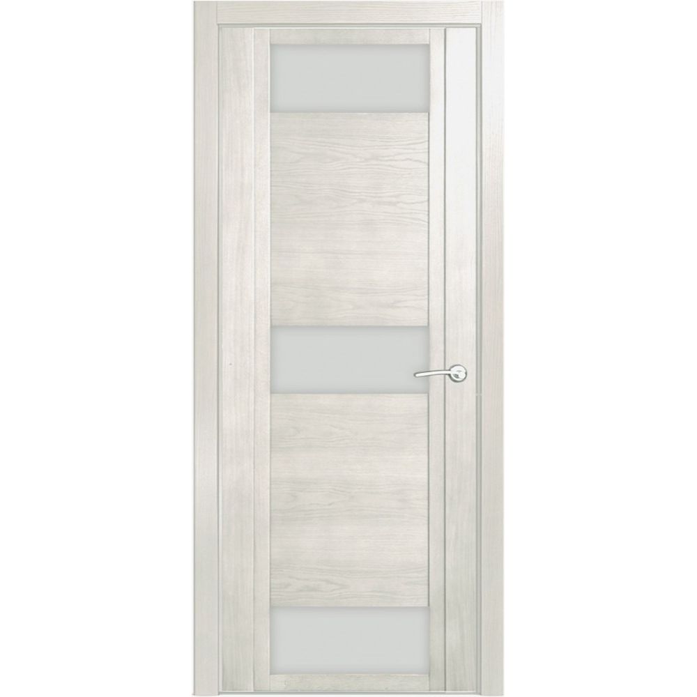  Дверь шпонированная Qdo R (стекло белое)