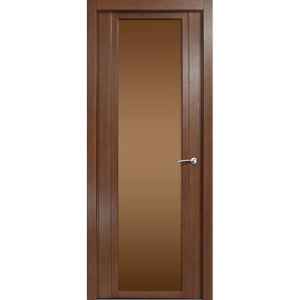  Дверь шпонированная Qdo X (стекло бронза)