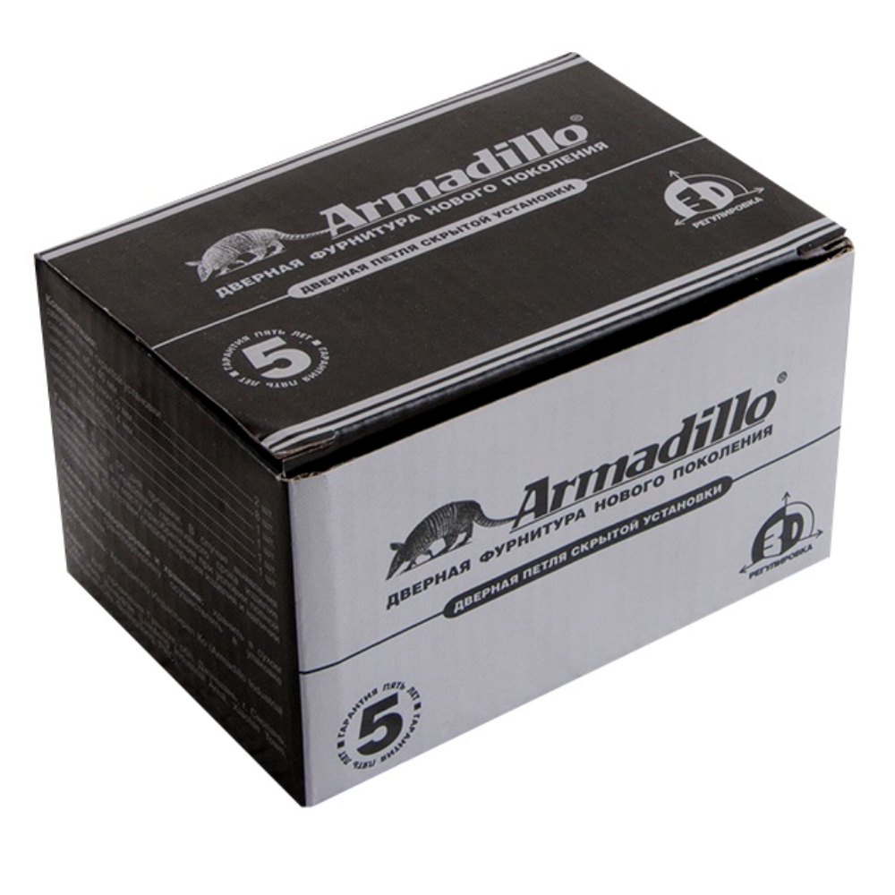  Петля скрытой Armadillo (Армадилло) установки с 3D-регулировкой Architect 3D-ACH 60 AB Бронза лев. 60 кг 1