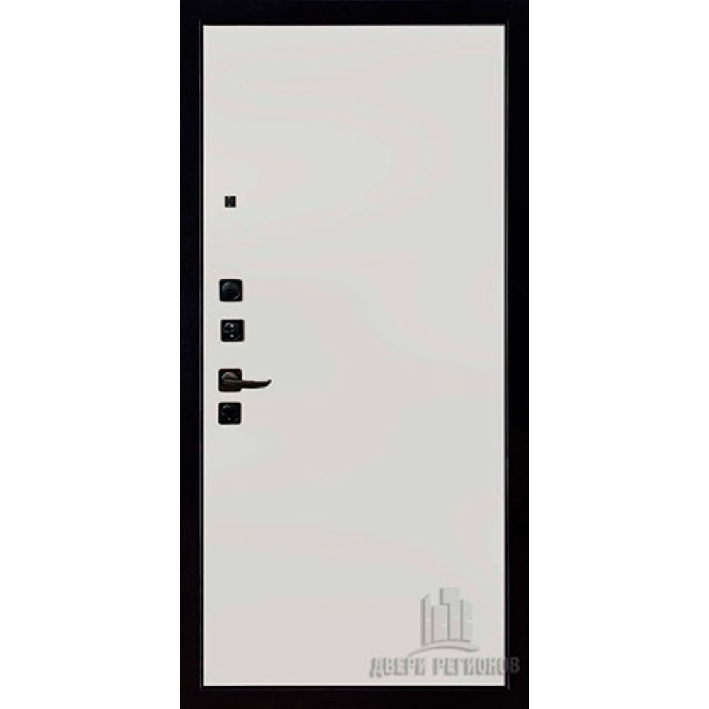  Дверь входная Quadro, цвет бетон графит темный 10 мм, панель - quadro цвет меламин белый 0