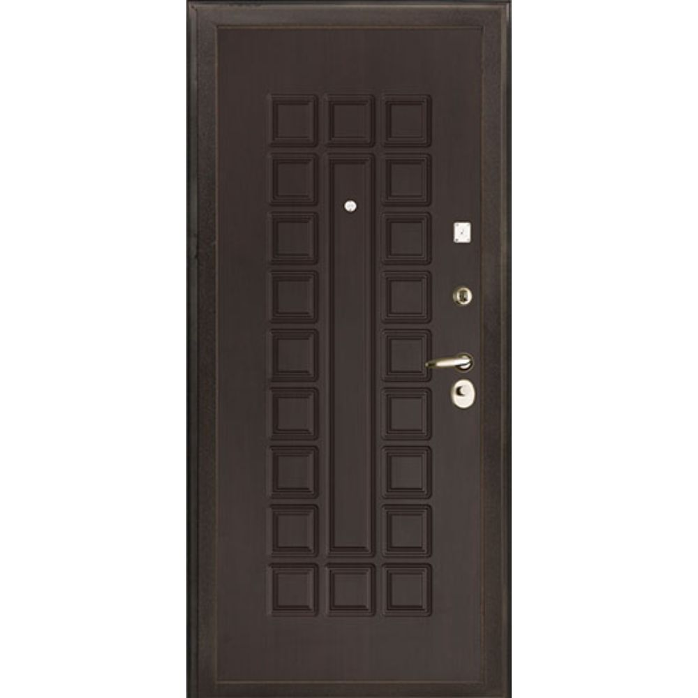 Дверь входная взломостойкая Сенатор ПЛЮС, цвет альберо блэк рисунок грань, панель - стандарт цвет венге 0