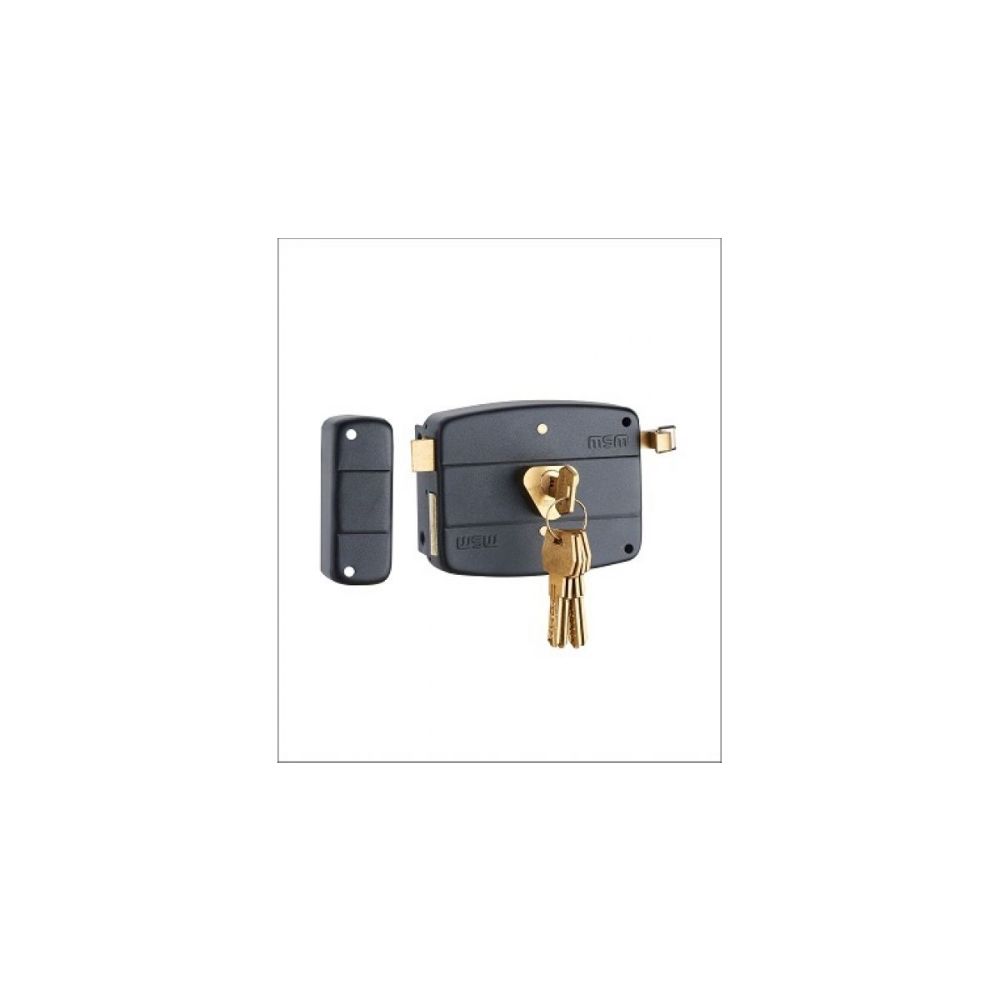 Фото  Замок накладной RL12-B BK (RL25-B) (черный) MSM - купить