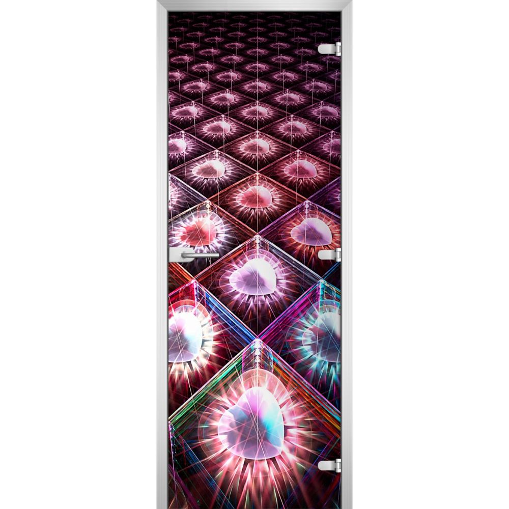 Фото  Стеклянная межкомнатная дверь ABSTRACTION-09 - купить